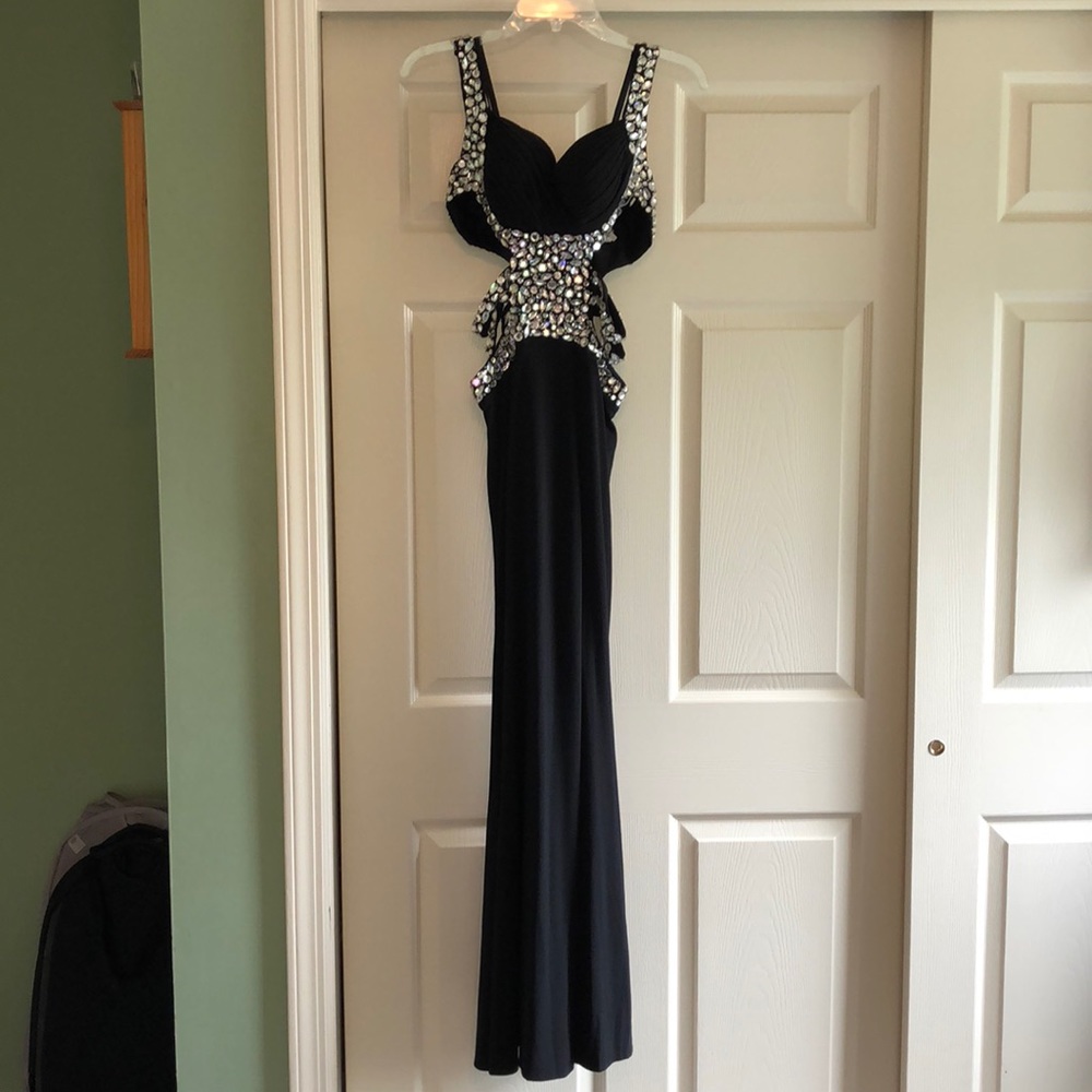 Jovani black Rhinestone gown